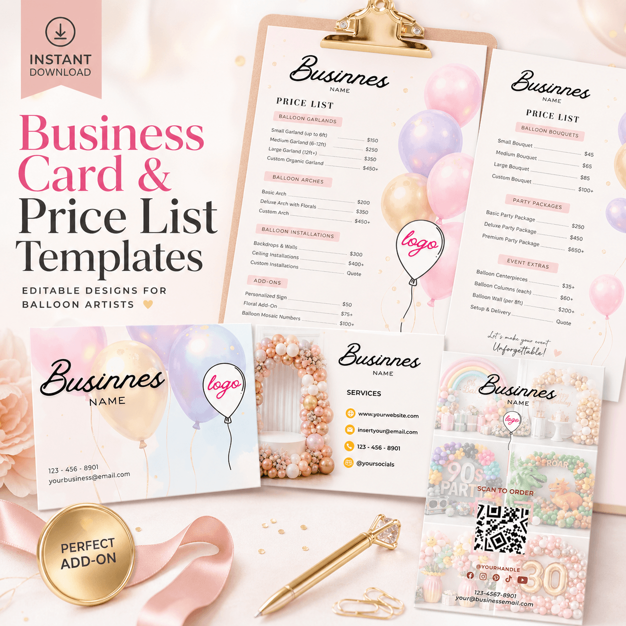Business Card & Price List Templates